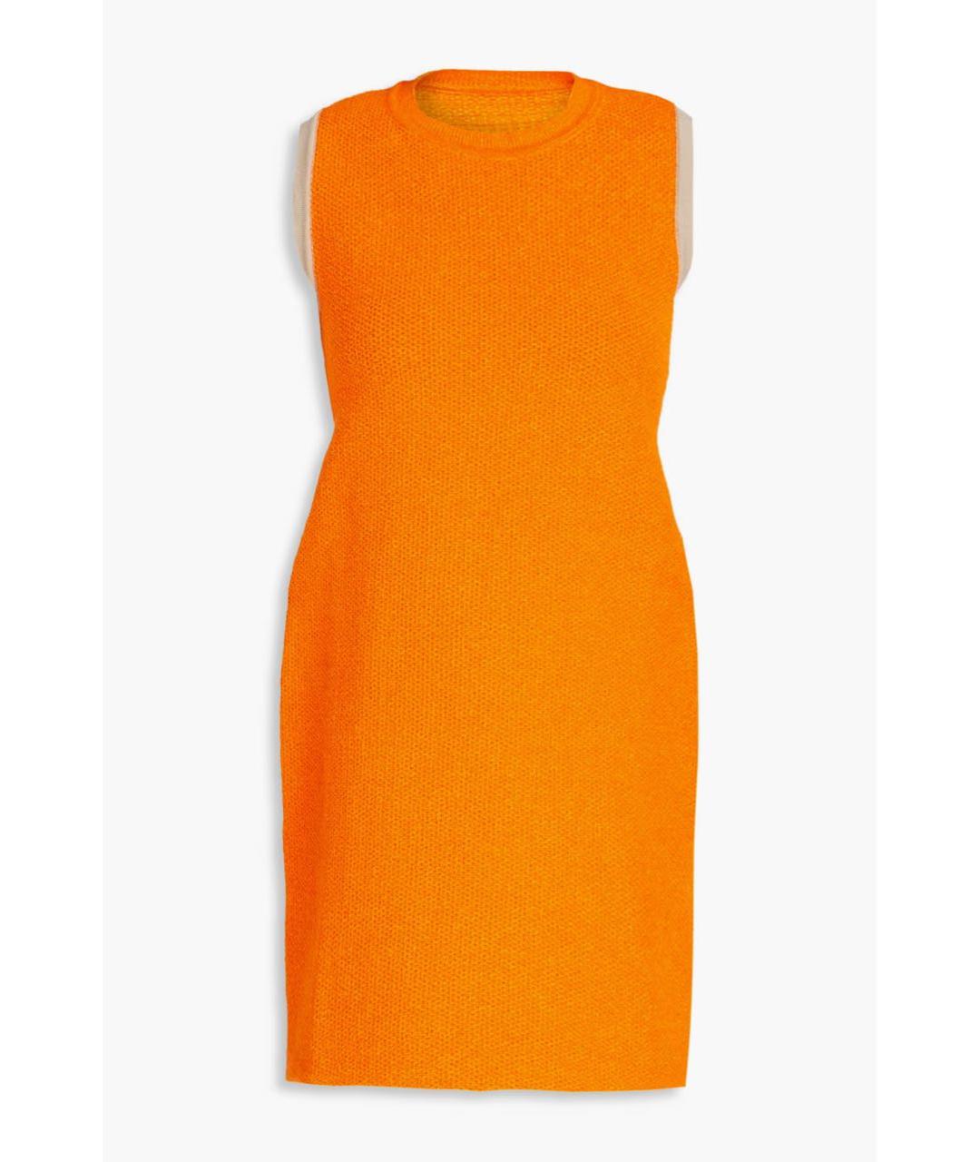 JACQUEMUS Оранжевое хлопко-эластановое платье, фото 7
