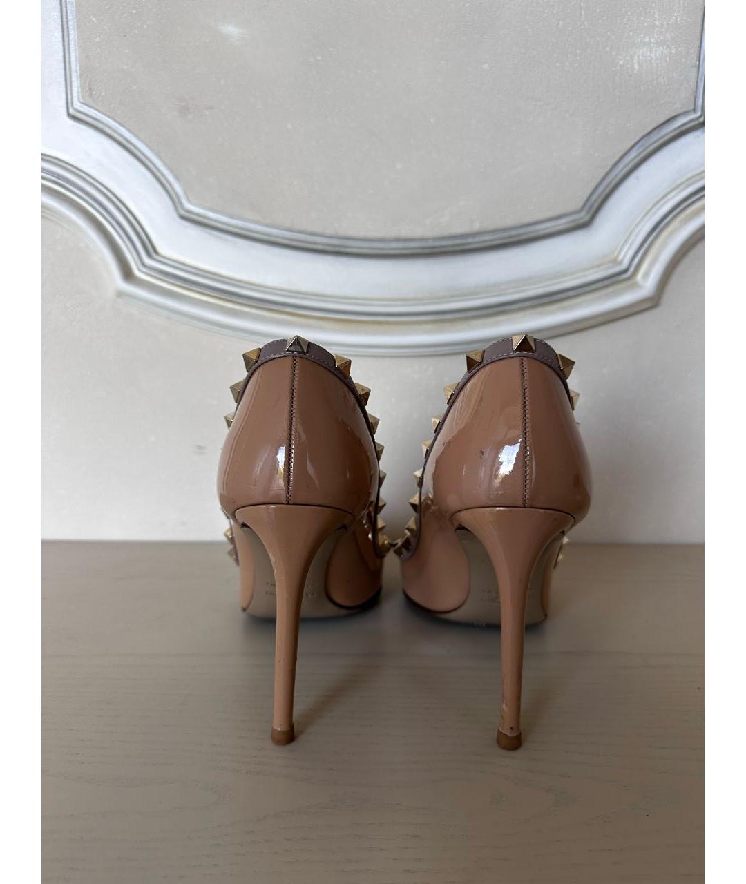 VALENTINO Бежевые кожаные туфли, фото 4