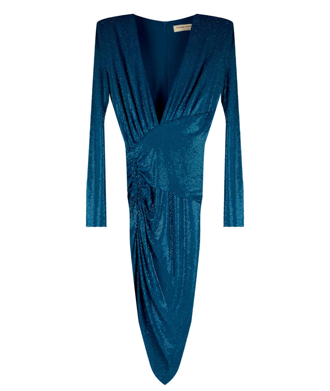 ALEXANDRE VAUTHIER Синее вискозное коктейльное платье, фото 1