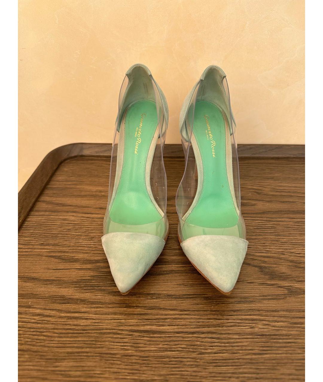 GIANVITO ROSSI Зеленые замшевые туфли, фото 2