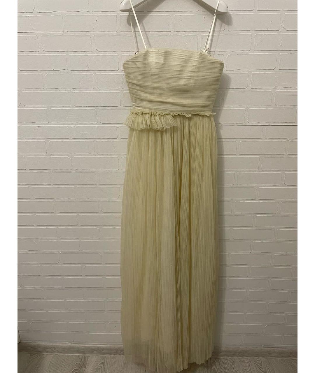 TWIN-SET Бежевое полиамидовое вечернее платье, фото 9