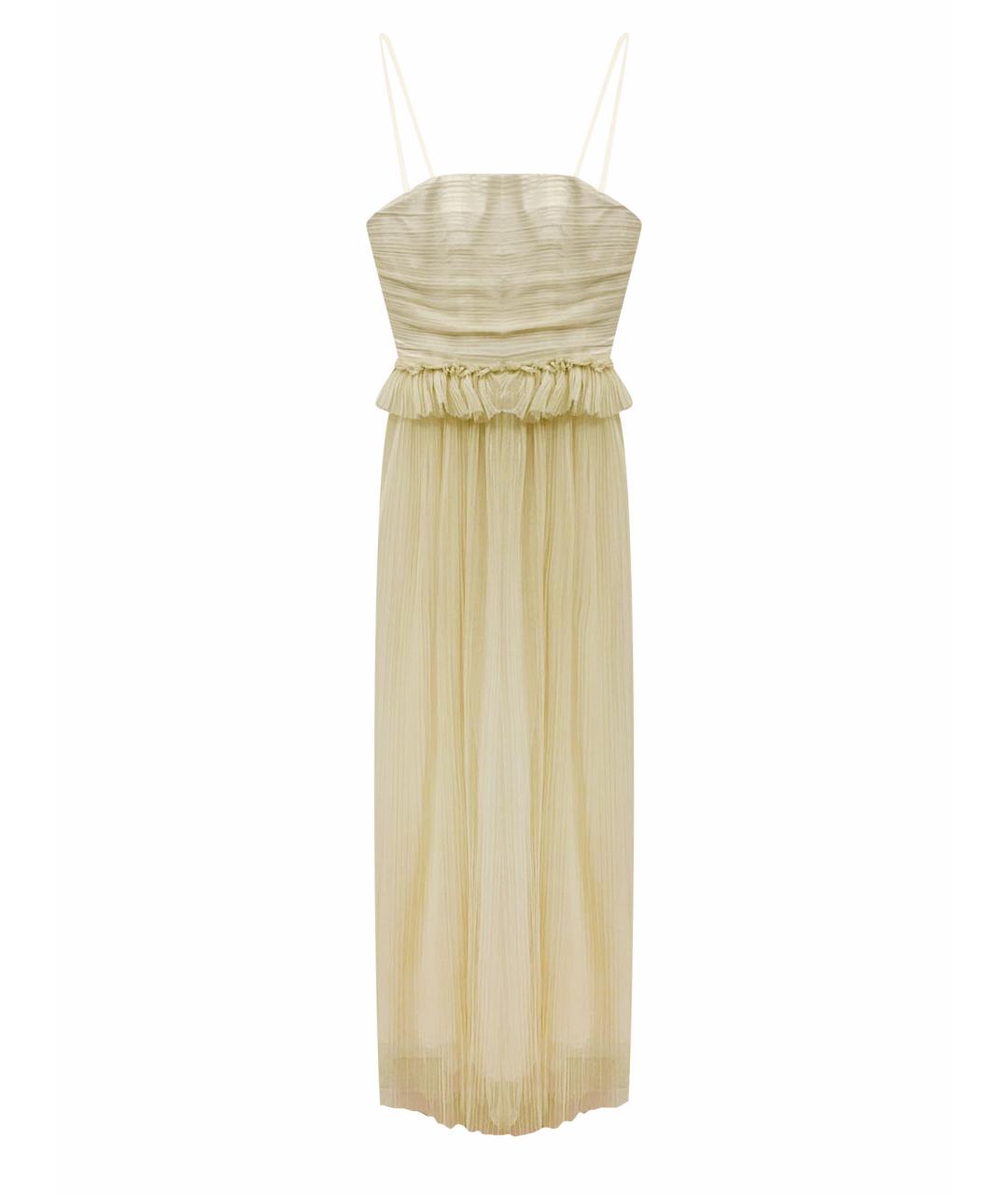 TWIN-SET Бежевое полиамидовое вечернее платье, фото 1