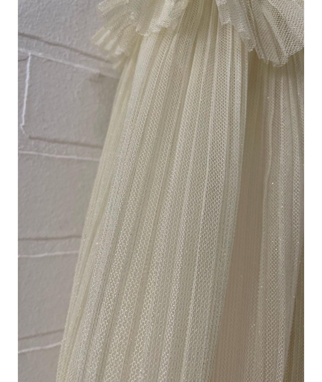 TWIN-SET Бежевое полиамидовое вечернее платье, фото 4