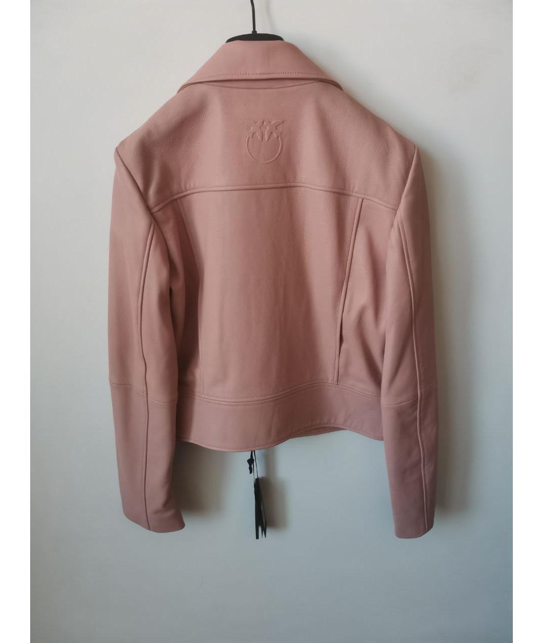 PINKO Розовая кожаная куртка, фото 2