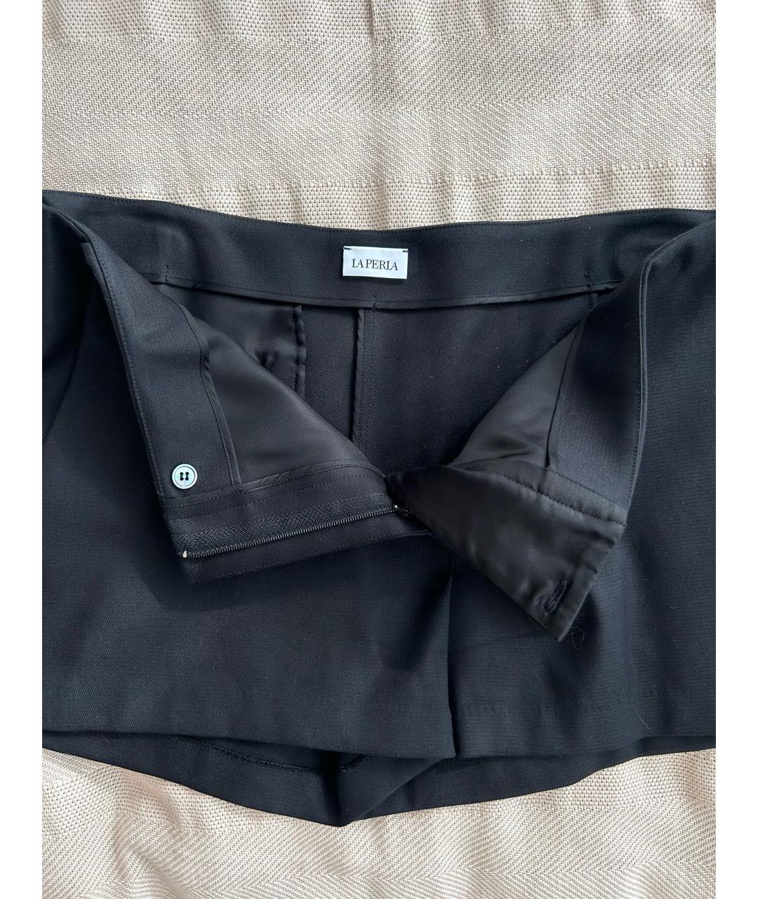 LA PERLA Черные хлопко-эластановые шорты, фото 3