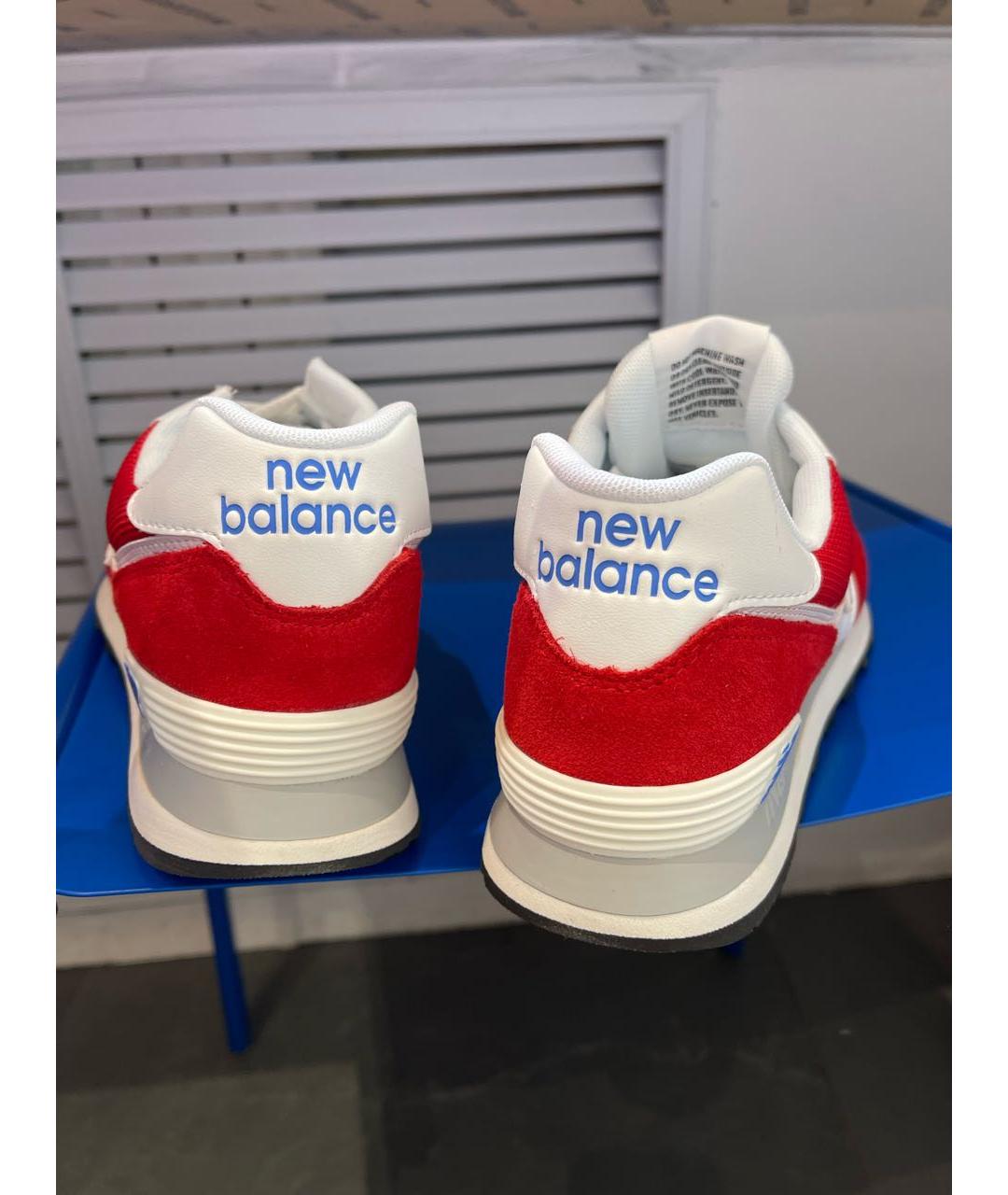 NEW BALANCE Белые замшевые низкие кроссовки / кеды, фото 5