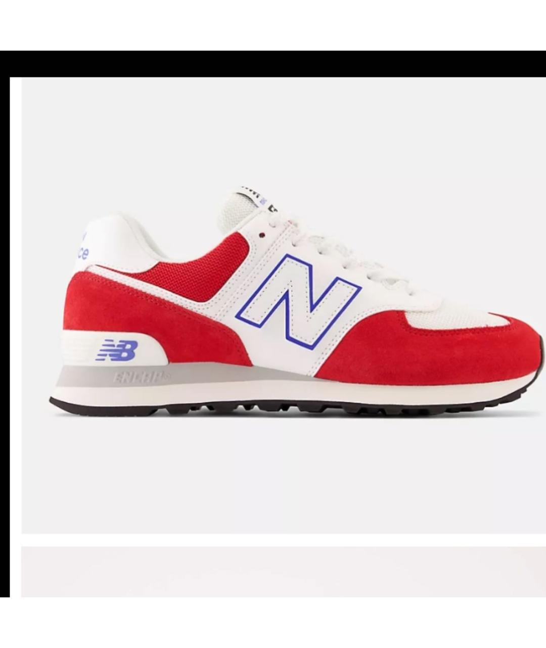 NEW BALANCE Белые замшевые низкие кроссовки / кеды, фото 8