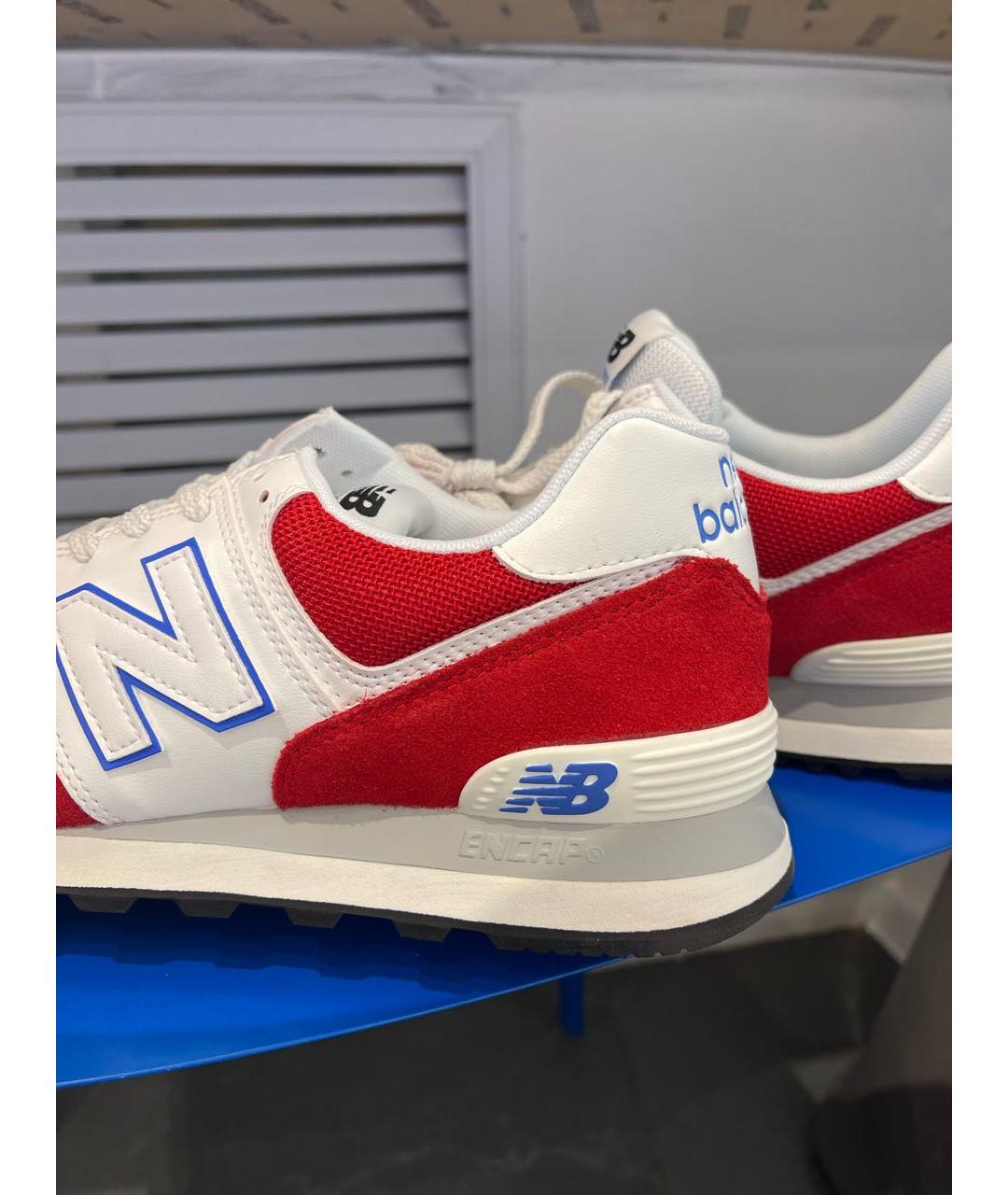 NEW BALANCE Белые замшевые низкие кроссовки / кеды, фото 4