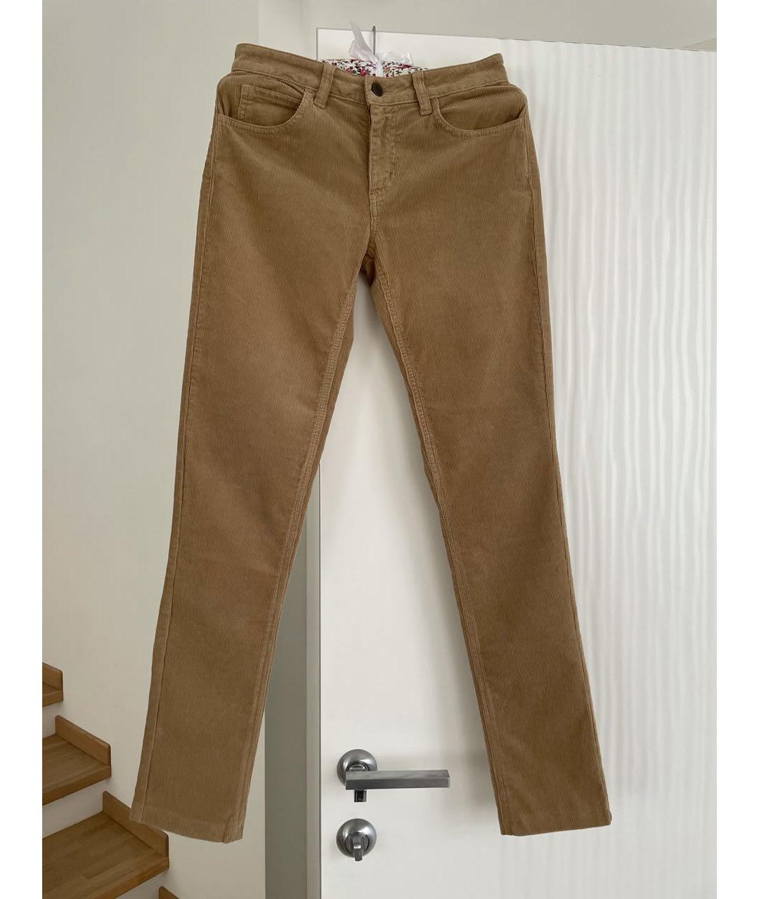 CERRUTI 1881 Бежевые хлопко-эластановые джинсы слим, фото 8