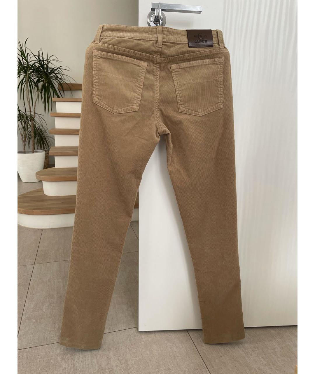 CERRUTI 1881 Бежевые хлопко-эластановые джинсы слим, фото 2