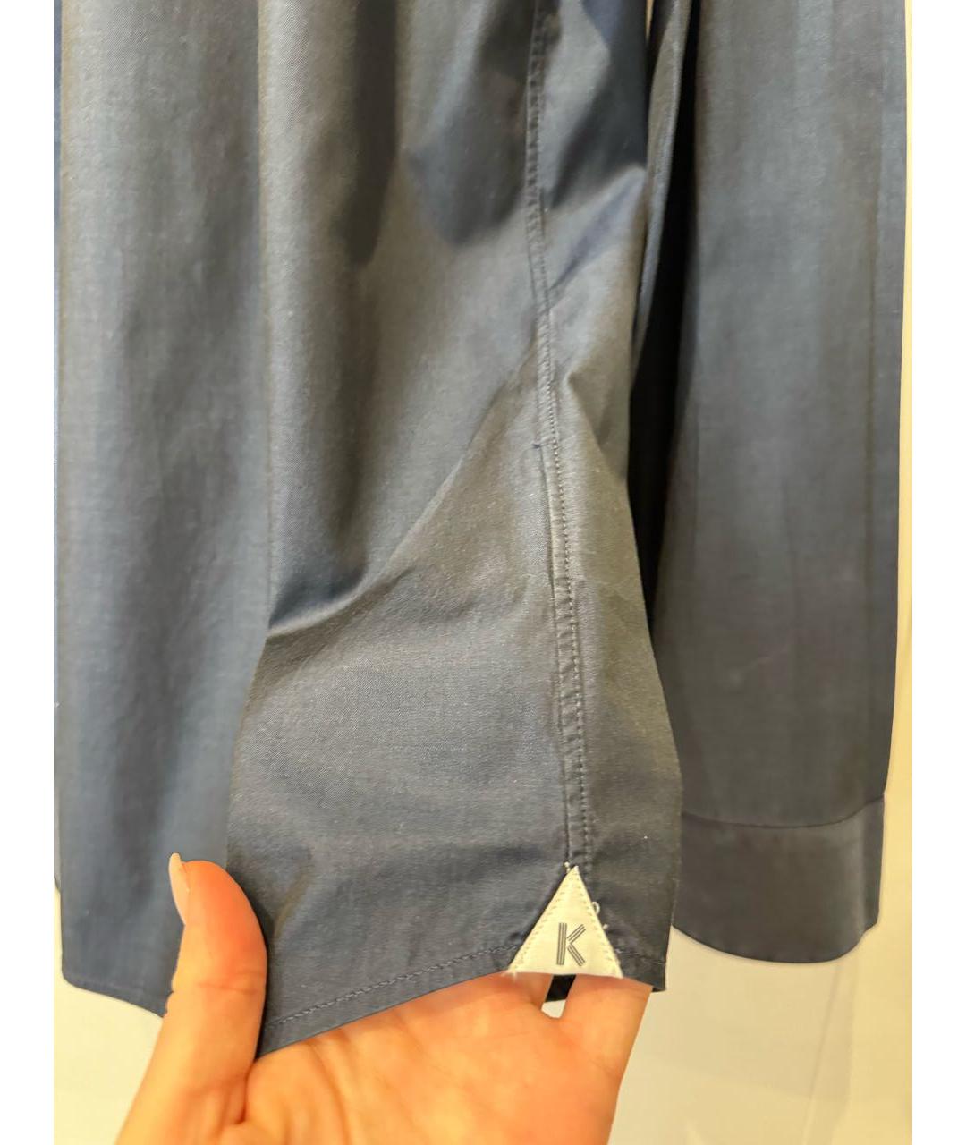 KENZO Темно-синяя хлопковая кэжуал рубашка, фото 8