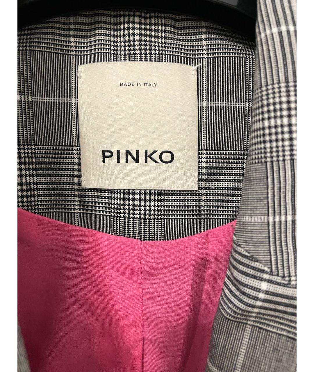PINKO Серый полиэстеровый жакет/пиджак, фото 6