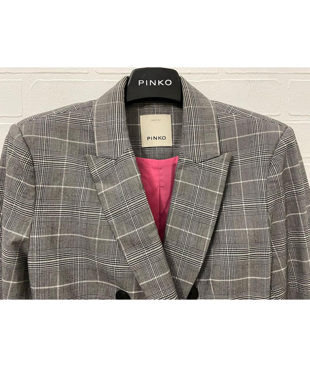 PINKO Серый полиэстеровый жакет/пиджак, фото 3
