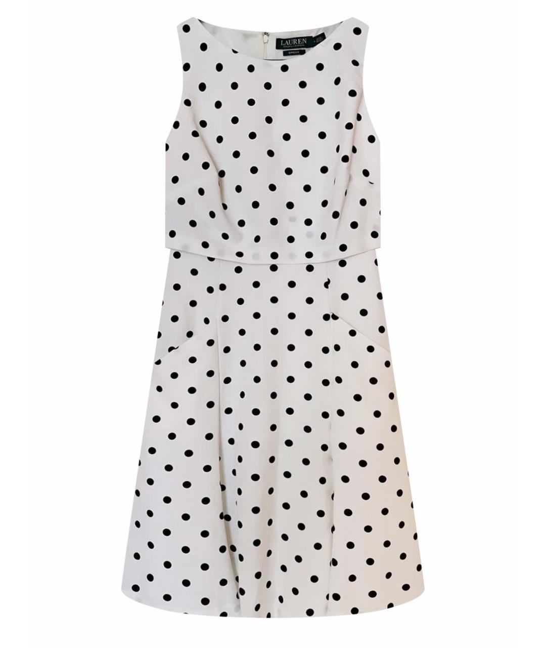 RALPH LAUREN Белое полиэстеровое повседневное платье, фото 1