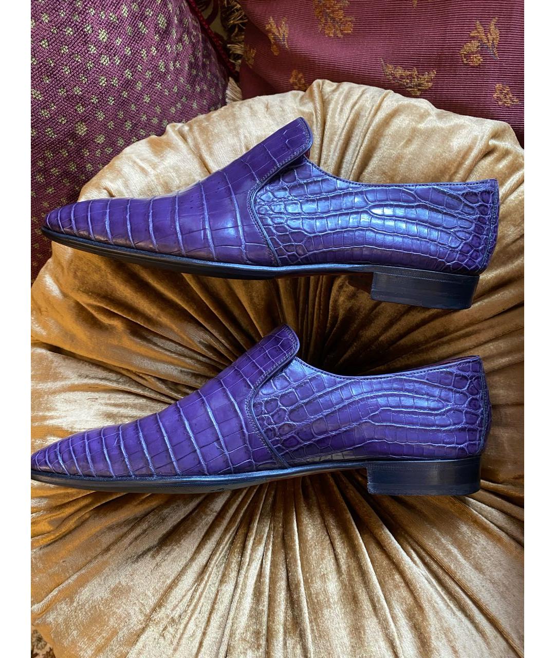 FERU Фиолетовые туфли из экзотической кожи, фото 8