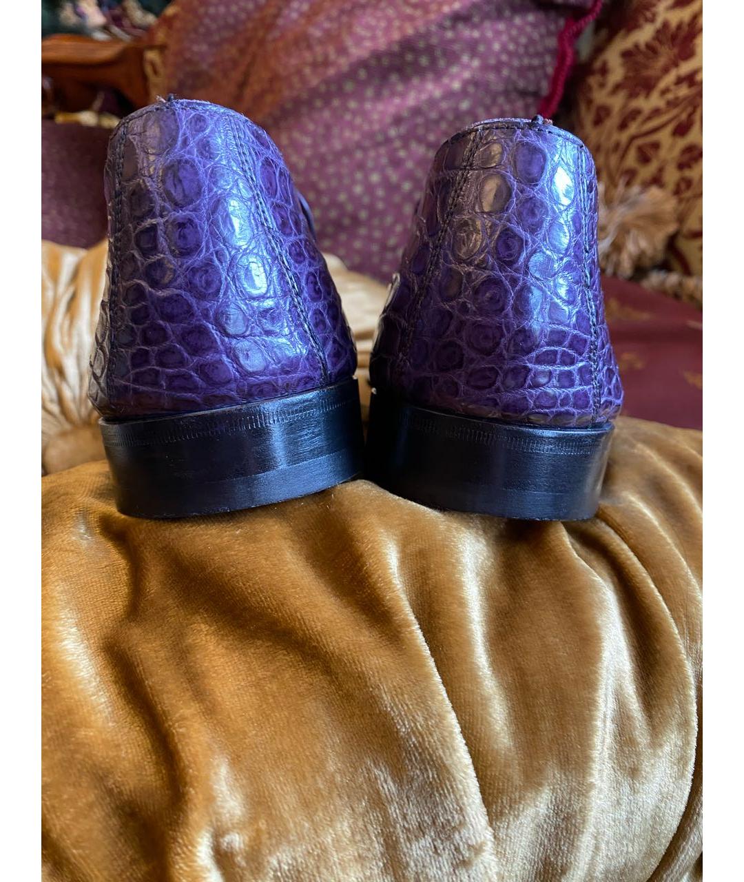 FERU Фиолетовые туфли из экзотической кожи, фото 5
