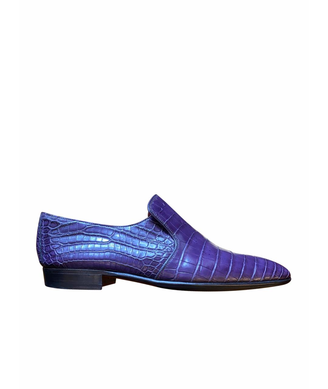 FERU Фиолетовые туфли из экзотической кожи, фото 1
