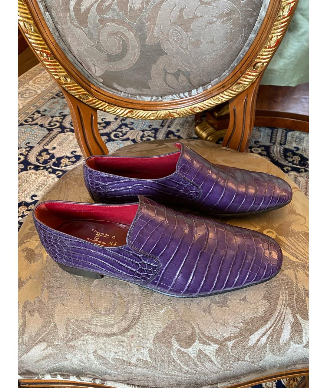 FERU Фиолетовые туфли из экзотической кожи, фото 2