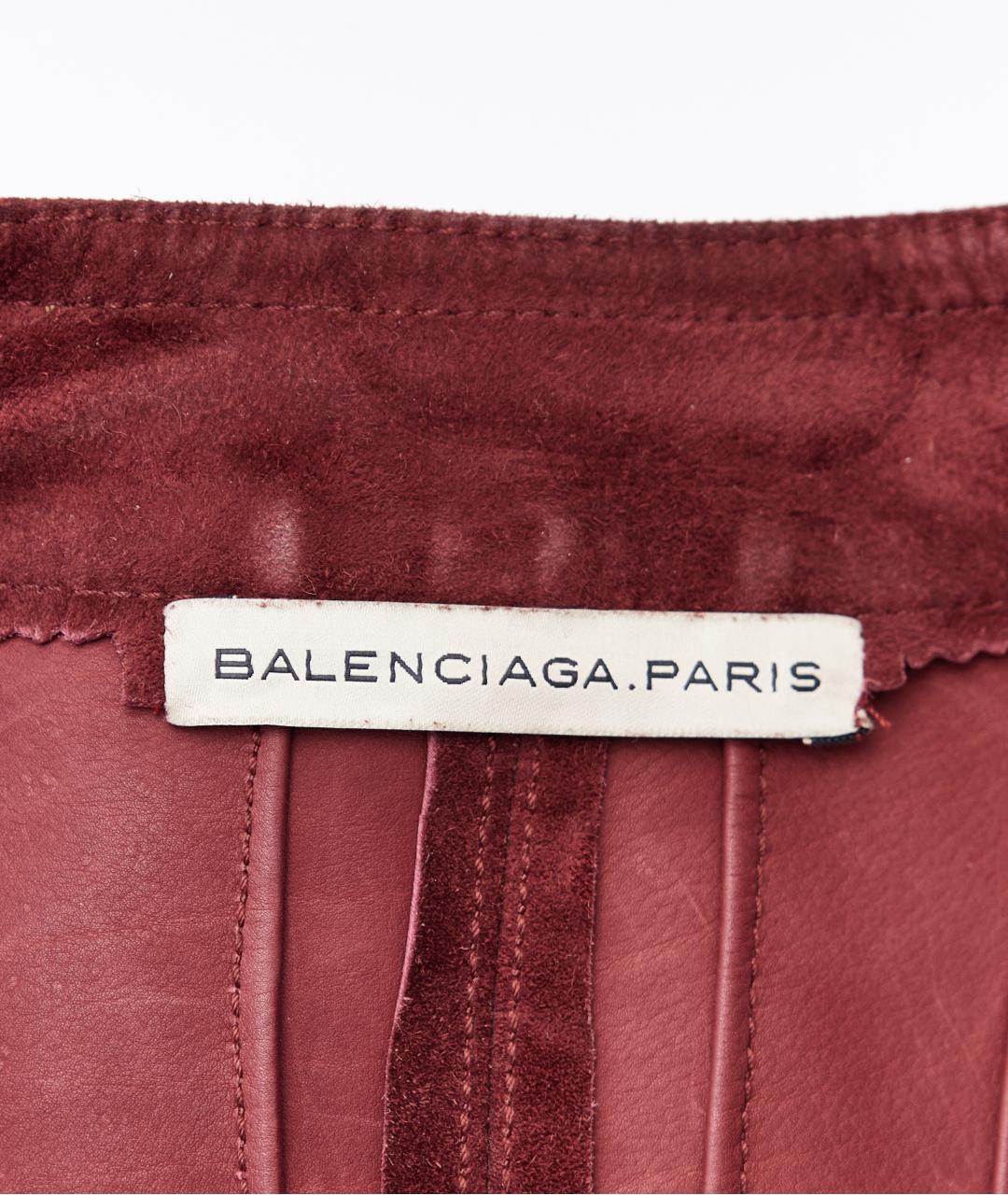 BALENCIAGA Бордовая замшевая куртка, фото 3