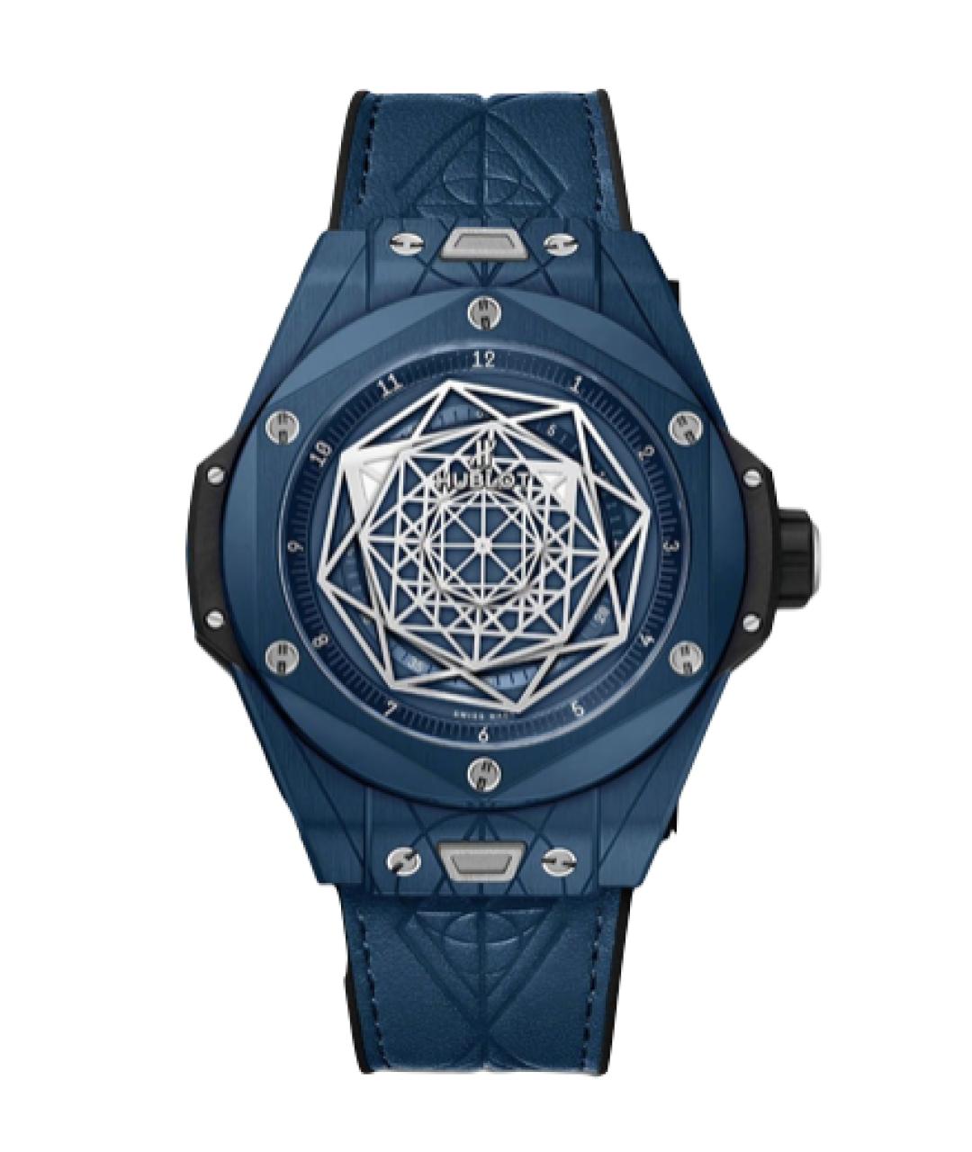 HUBLOT Синие керамические часы, фото 1