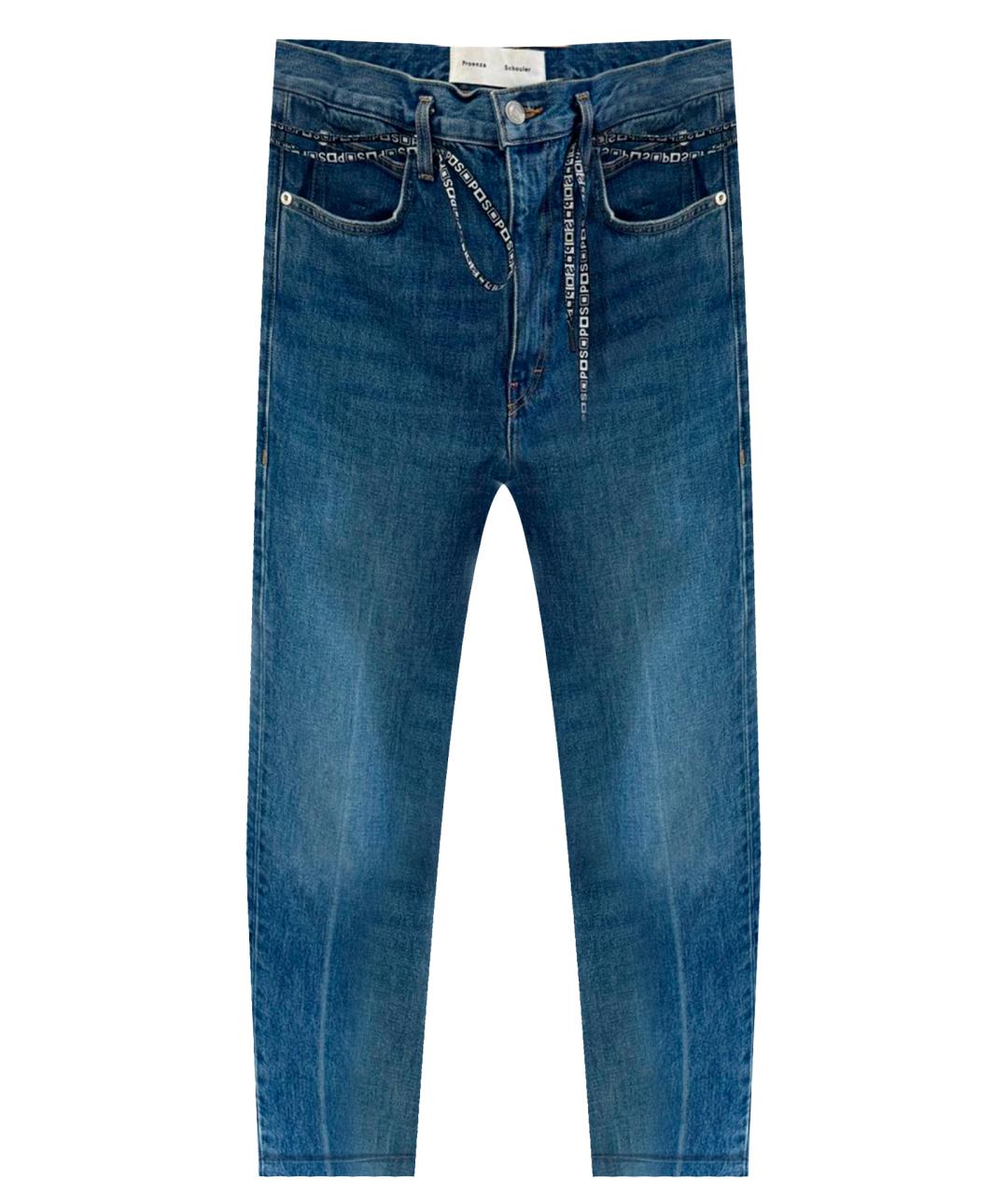PROENZA SCHOULER Синие хлопковые прямые джинсы, фото 1