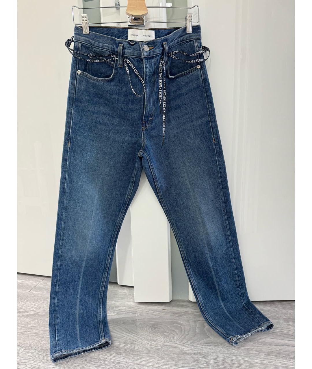 PROENZA SCHOULER Синие хлопковые прямые джинсы, фото 9