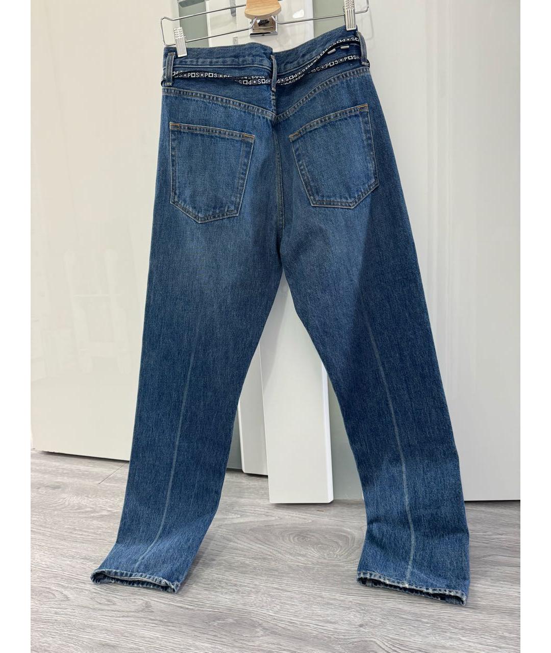 PROENZA SCHOULER Синие хлопковые прямые джинсы, фото 2