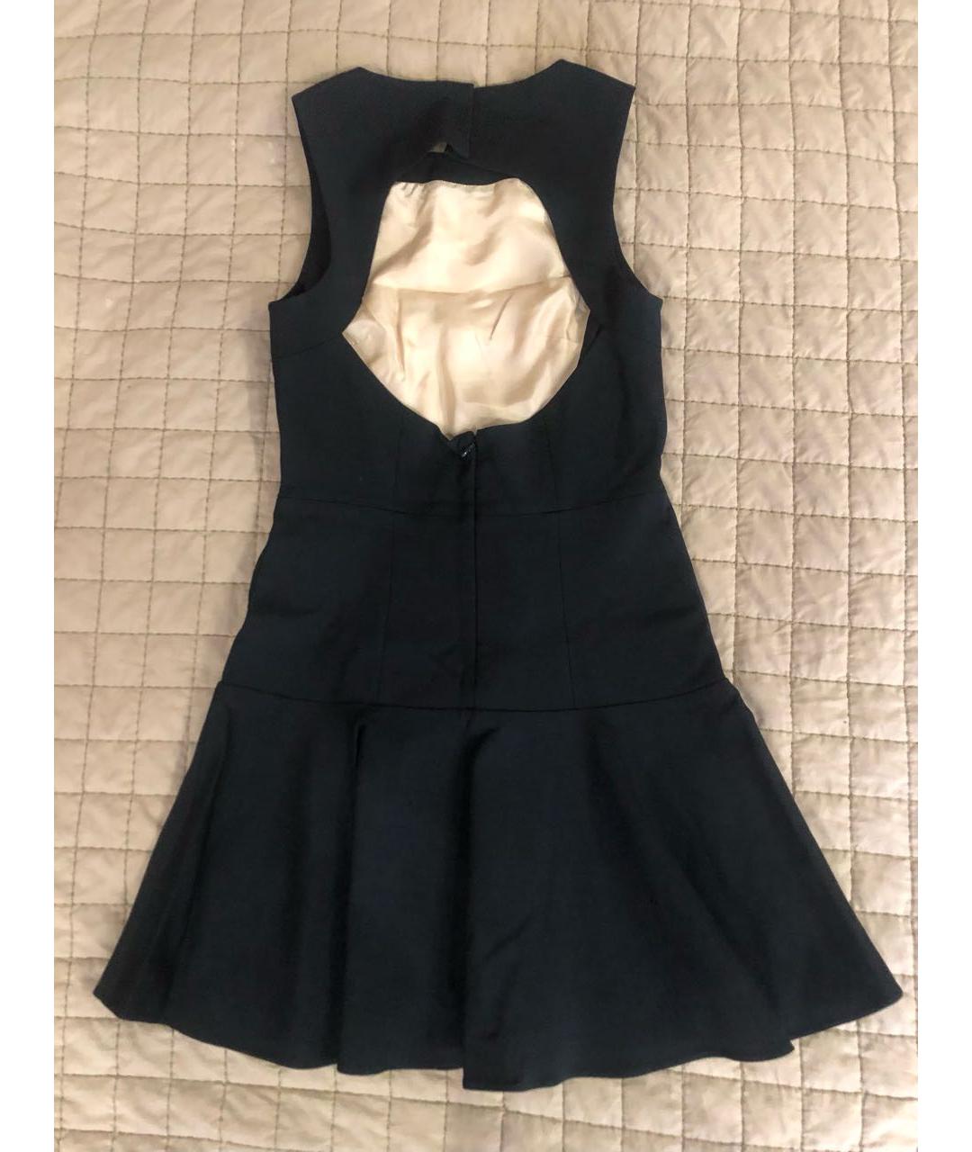 TIBI Черное синтетическое коктейльное платье, фото 2
