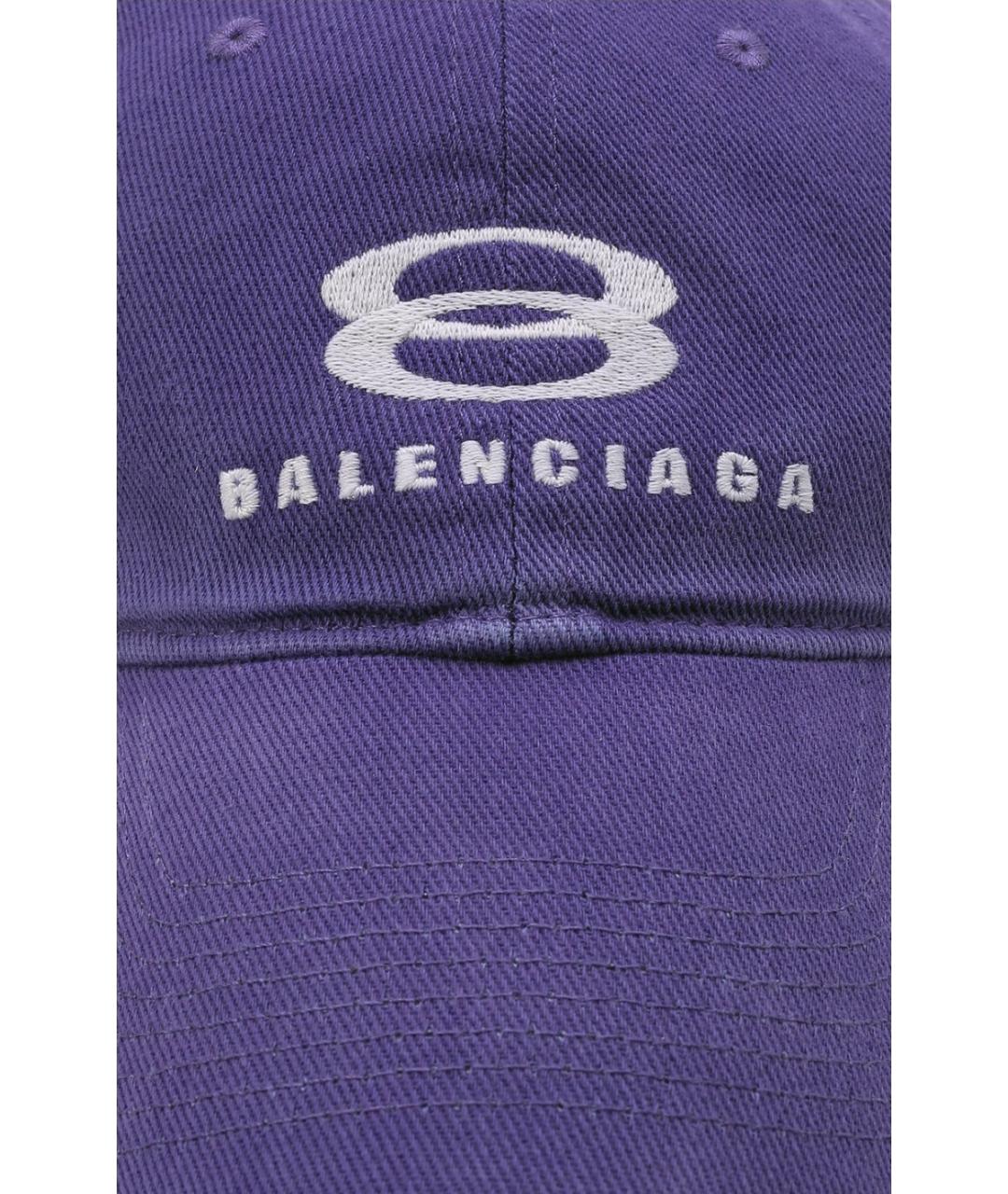 BALENCIAGA Фиолетовая хлопковая кепка, фото 3