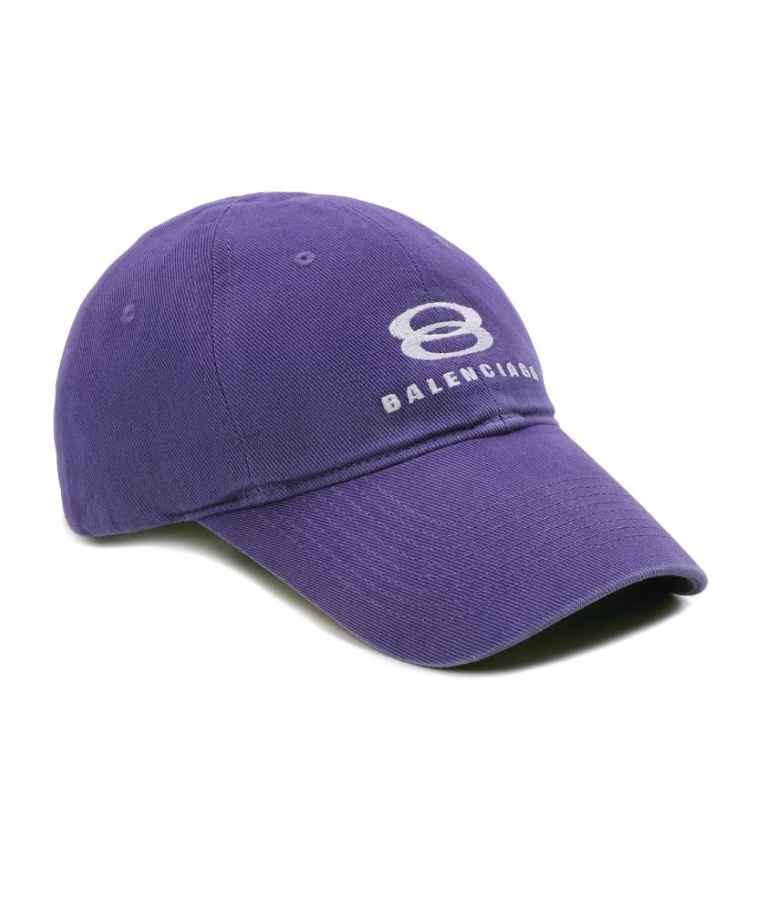 BALENCIAGA Фиолетовая хлопковая кепка, фото 1