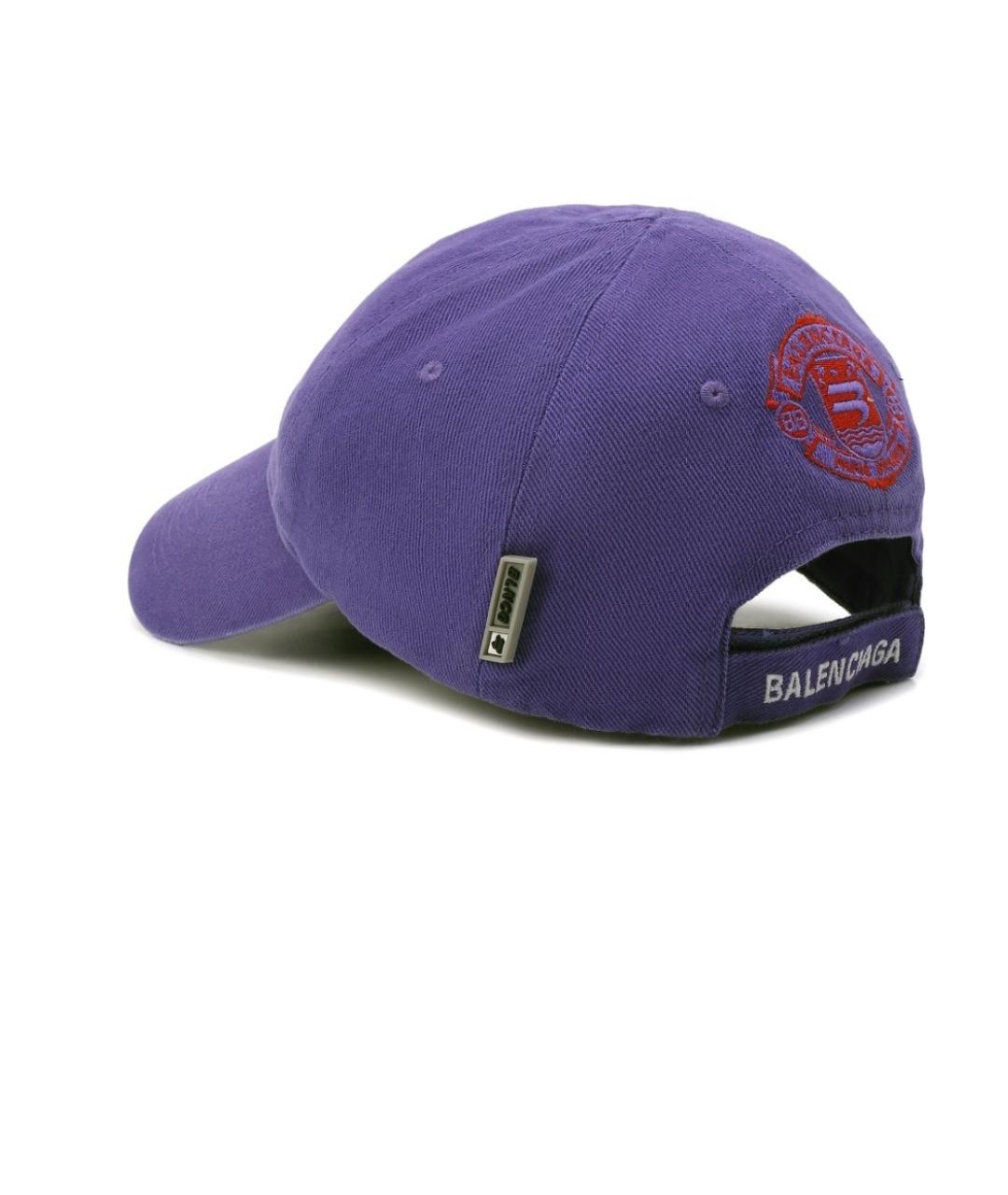 BALENCIAGA Фиолетовая хлопковая кепка, фото 2