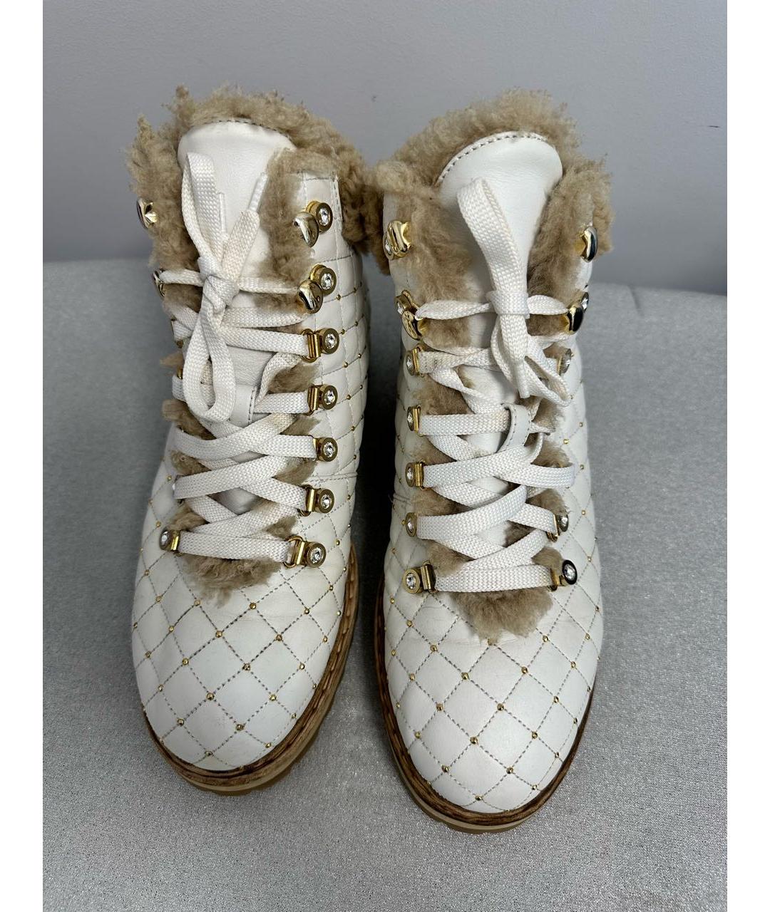 LE SILLA Белые кожаные ботинки, фото 2
