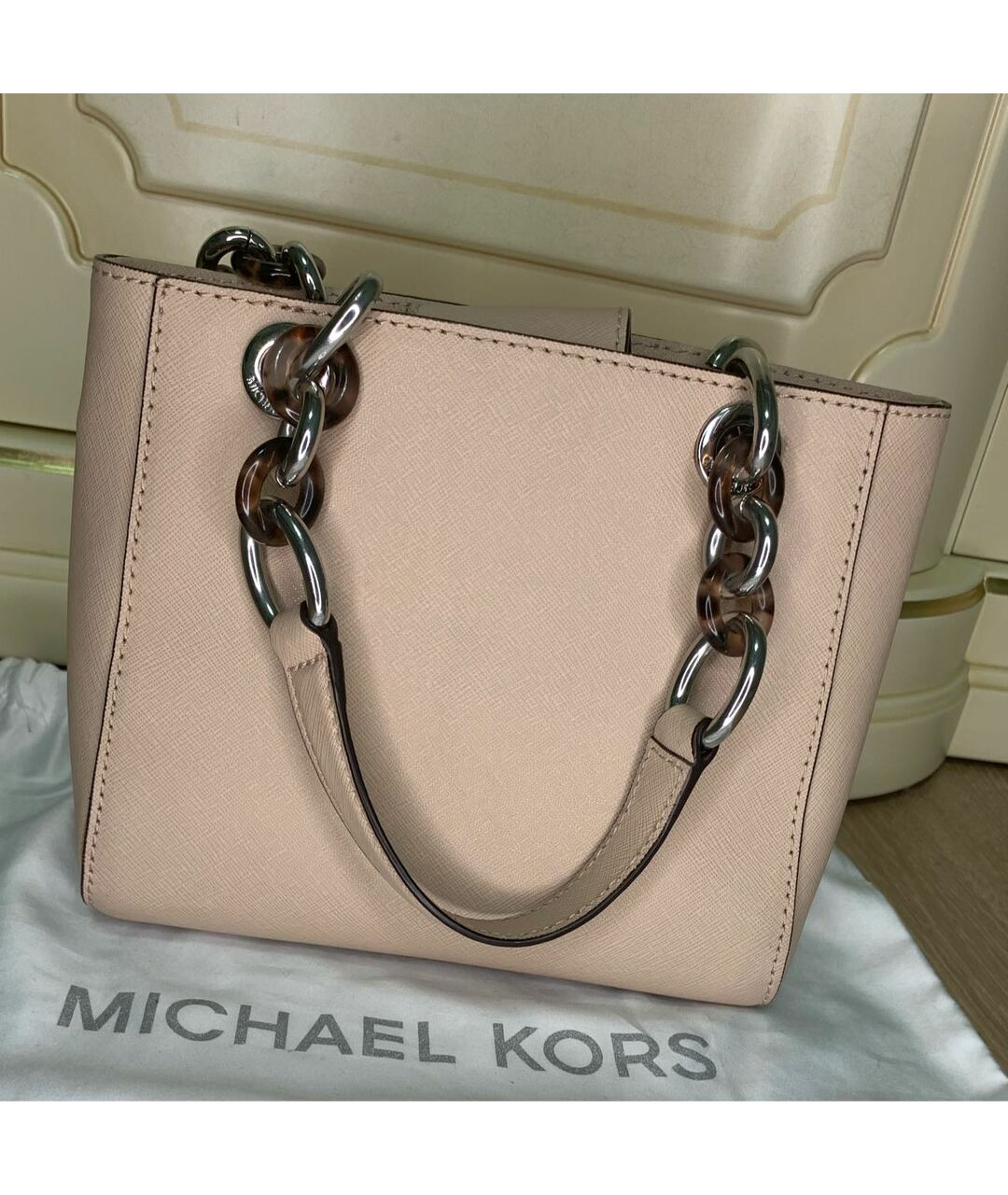 MICHAEL KORS Розовая кожаная сумка тоут, фото 3