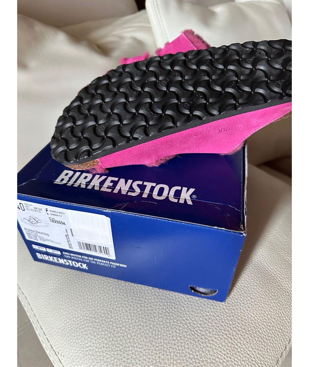 BIRKENSTOCK Фуксия замшевые сандалии, фото 5