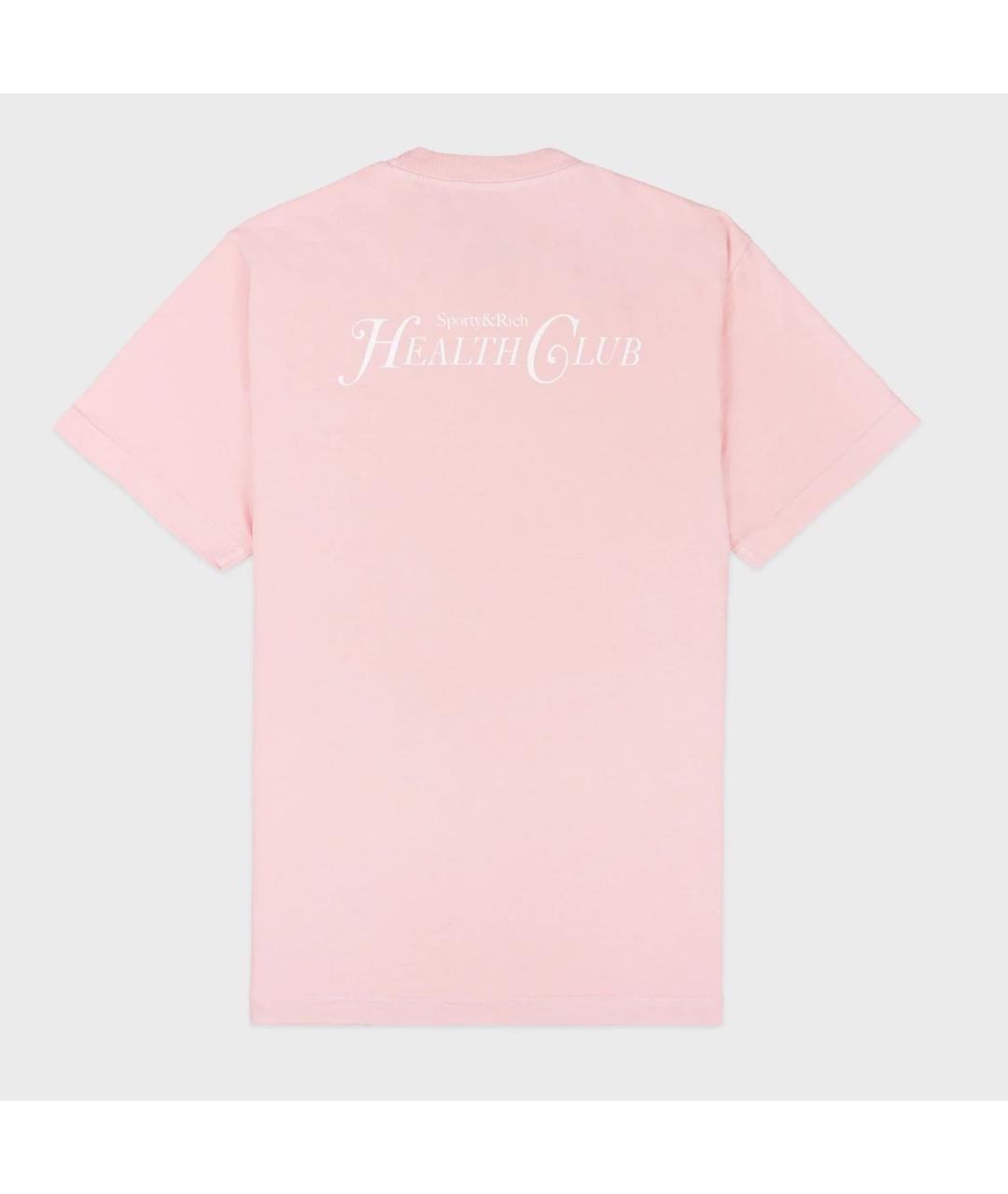 SPORTY AND RICH Розовая хлопковая футболка, фото 2
