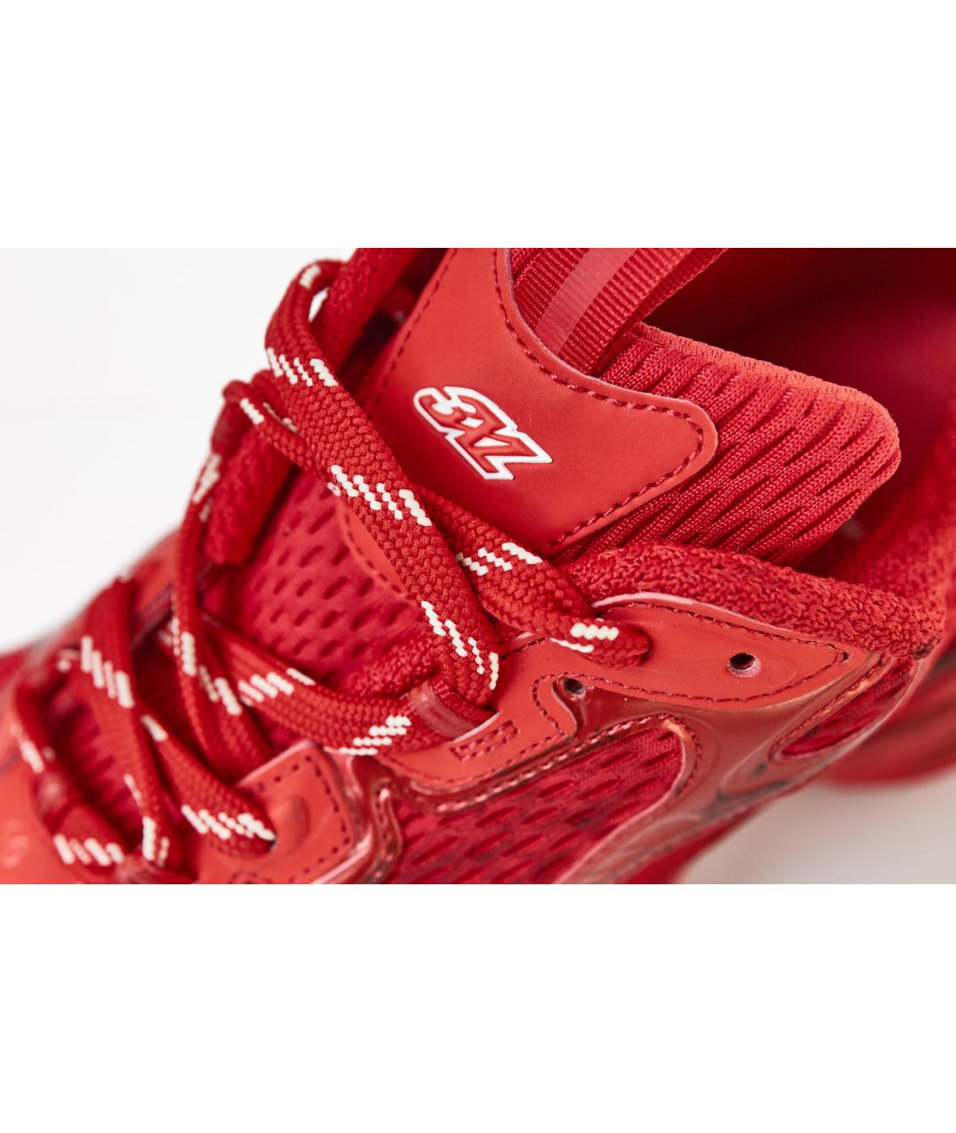 BALENCIAGA Красные кожаные низкие кроссовки / кеды, фото 5
