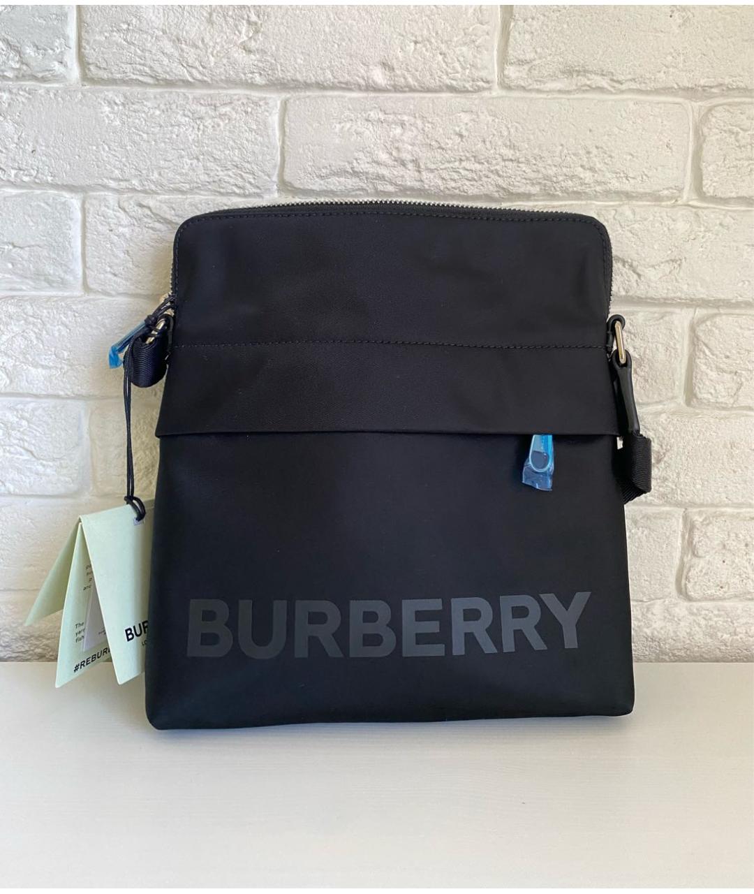 BURBERRY Черная сумка на плечо, фото 2