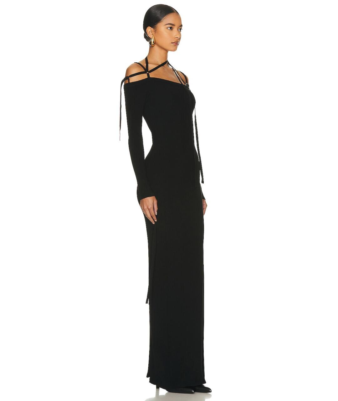 JACQUEMUS Черное полиамидовое вечернее платье, фото 3
