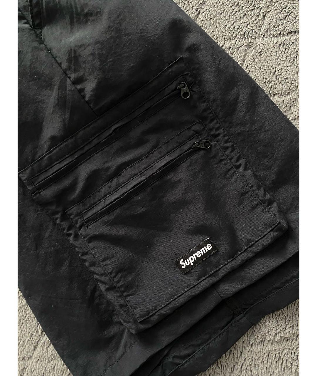 SUPREME Черные полиэстеровые шорты, фото 3
