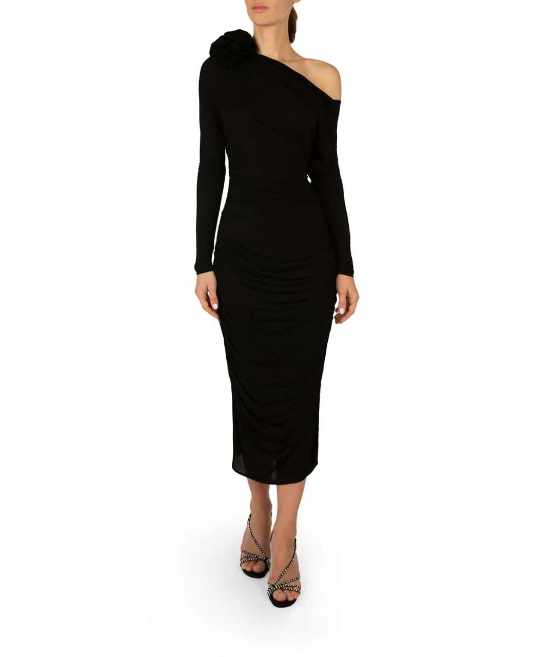MAGDA BUTRYM Черное полиамидовое вечернее платье, фото 2