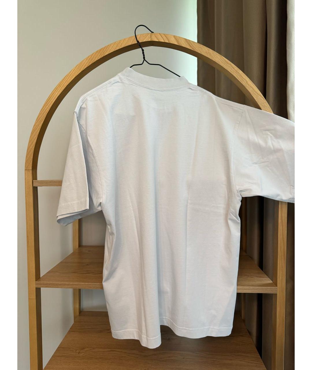 BALENCIAGA Белая хлопковая футболка, фото 3