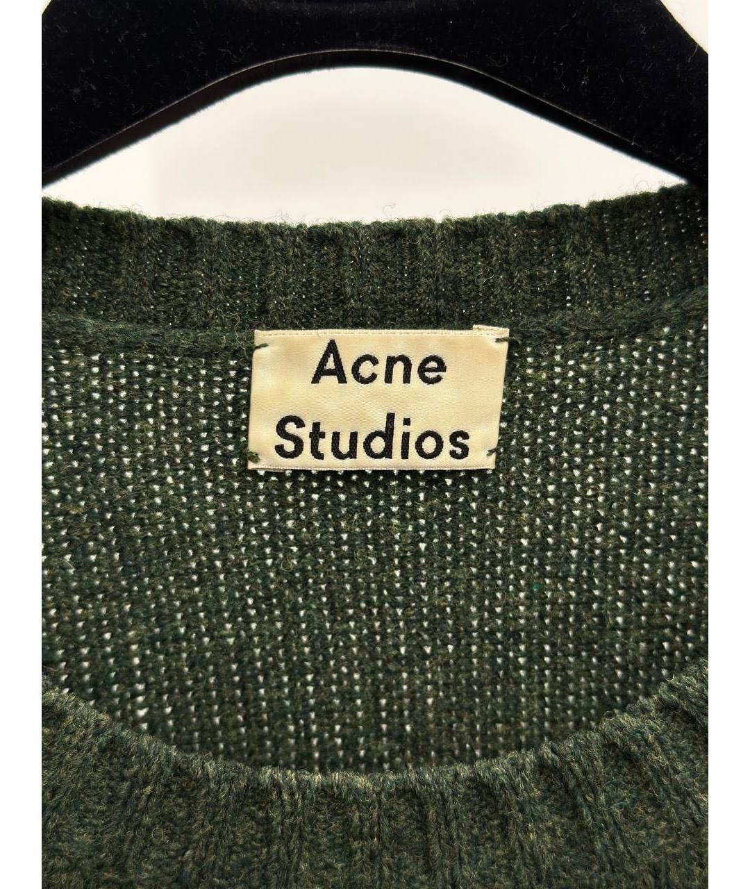 ACNE STUDIOS Зеленый шерстяной джемпер / свитер, фото 3