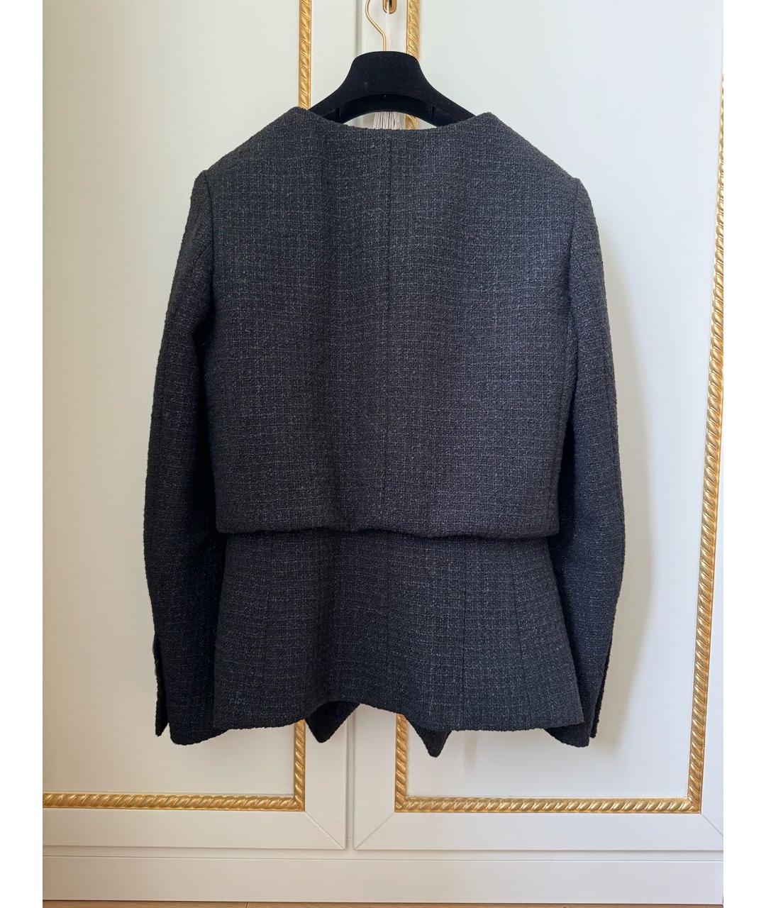 CHANEL PRE-OWNED Черный шерстяной жакет/пиджак, фото 3