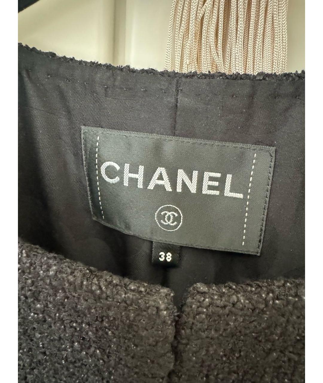 CHANEL PRE-OWNED Черный шерстяной жакет/пиджак, фото 5