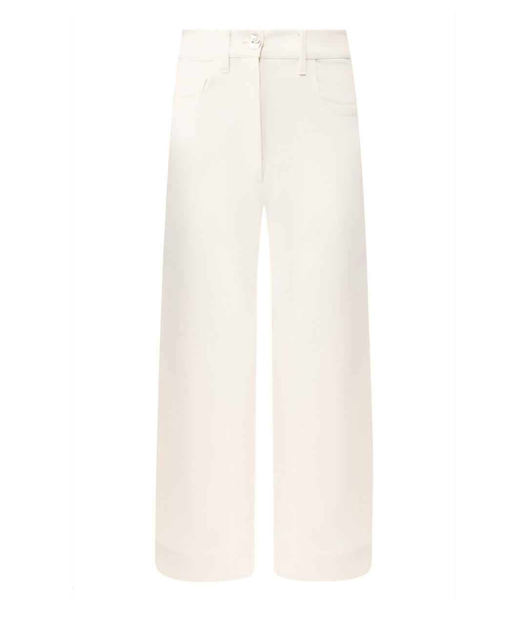 KENZO Белые хлопковые брюки широкие, фото 1