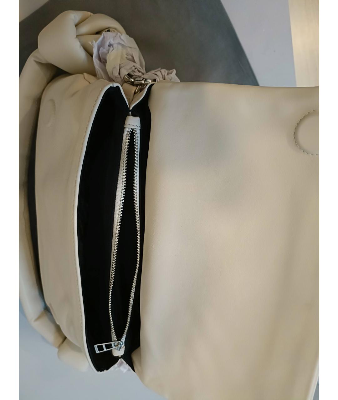 ZADIG & VOLTAIRE Белая кожаная сумка с короткими ручками, фото 4