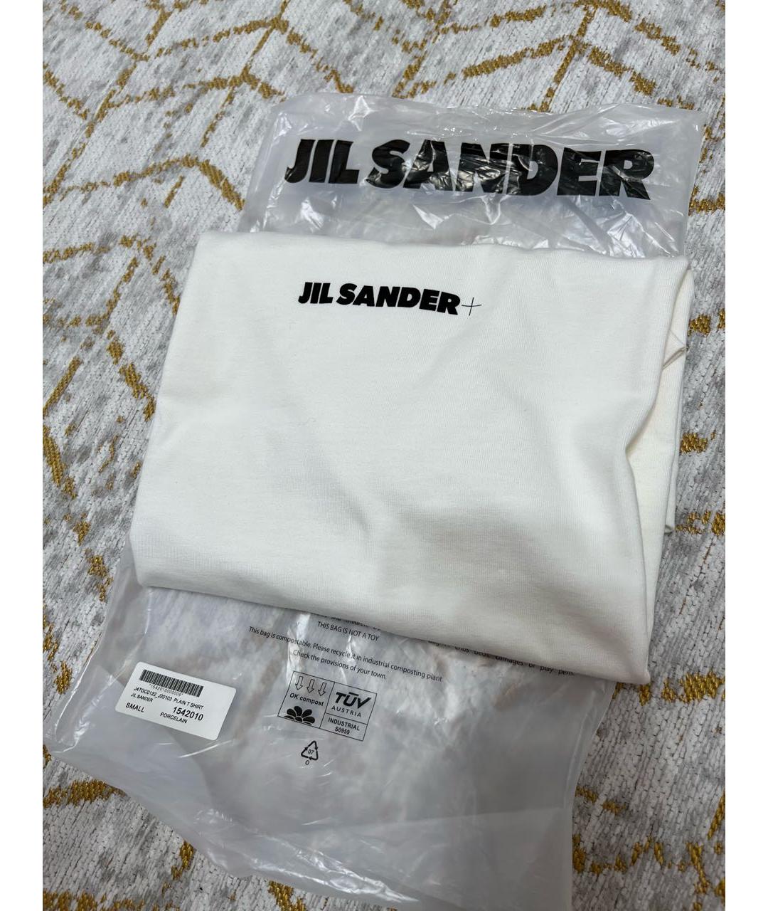 JIL SANDER Белая хлопковая футболка, фото 5