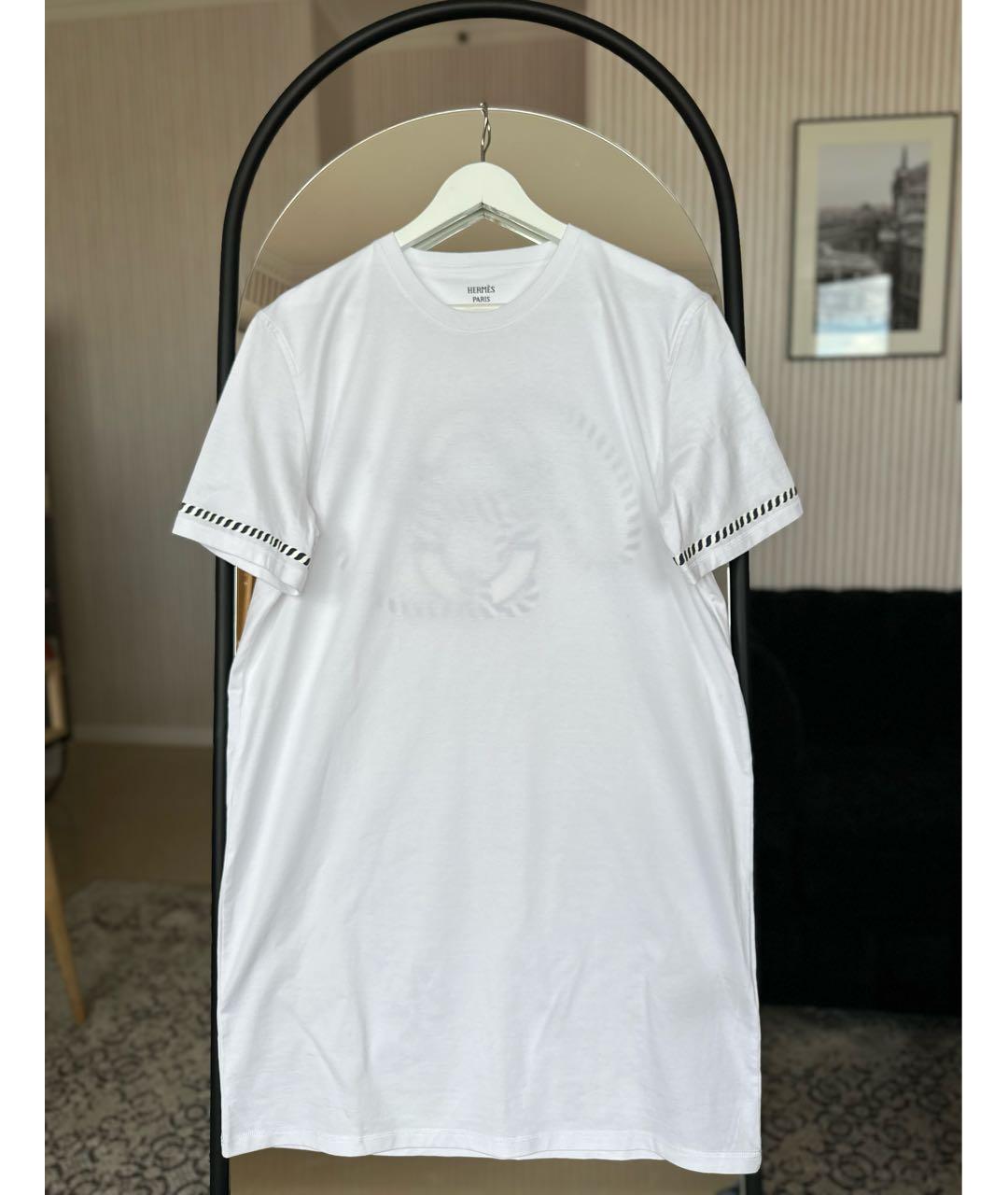 HERMES PRE-OWNED Белая хлопковая футболка, фото 4