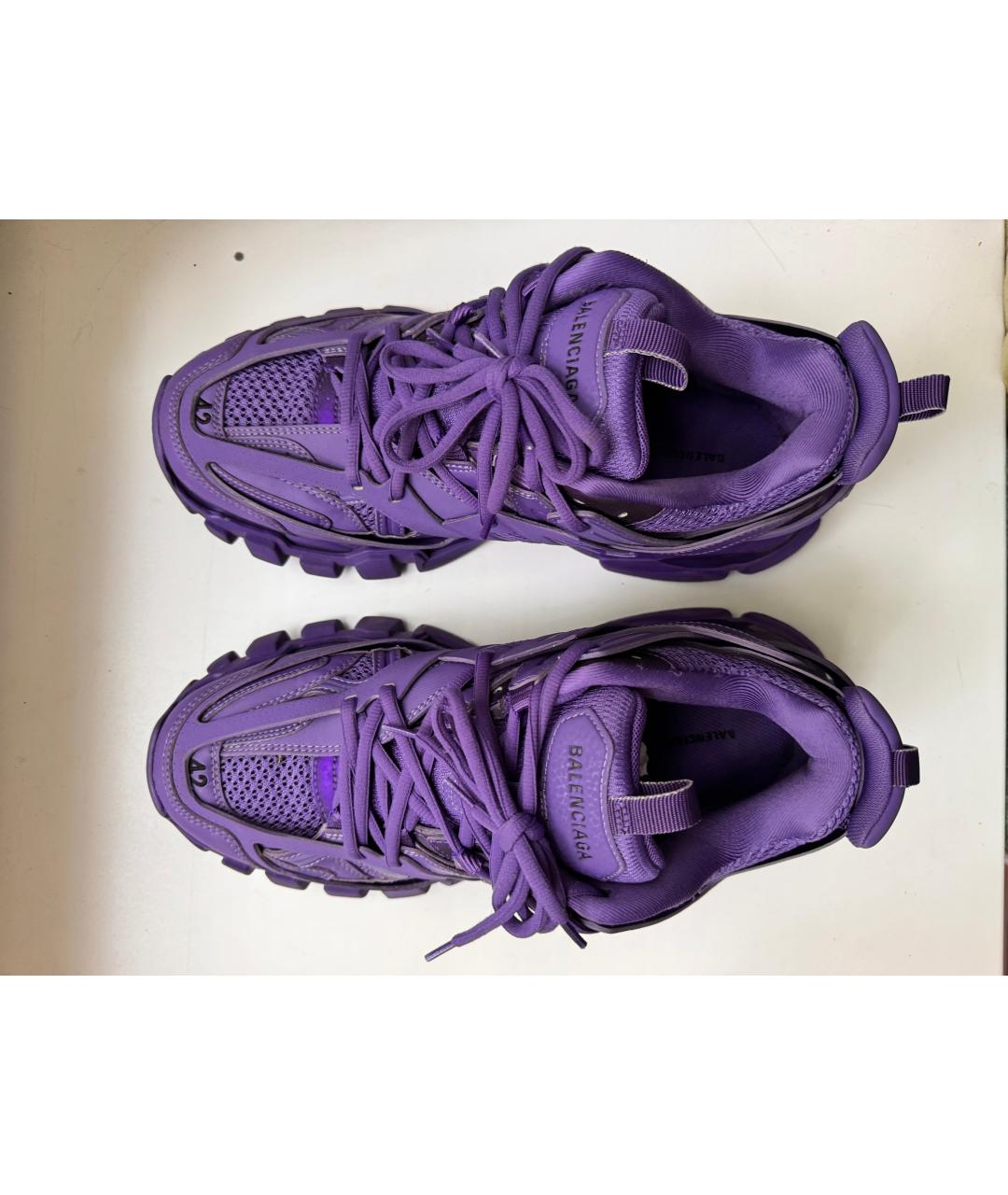 BALENCIAGA Фиолетовые низкие кроссовки / кеды, фото 3