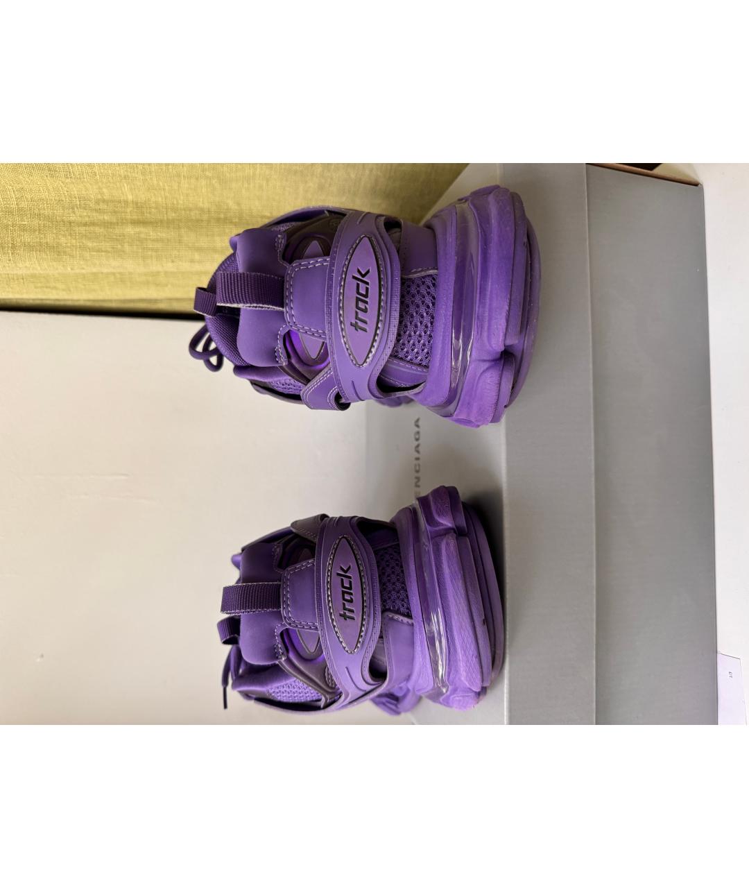 BALENCIAGA Фиолетовые низкие кроссовки / кеды, фото 4